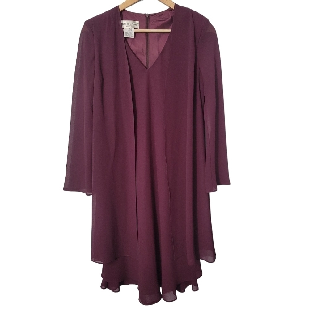 Vintage Jones Wear V Neck Cape Dress